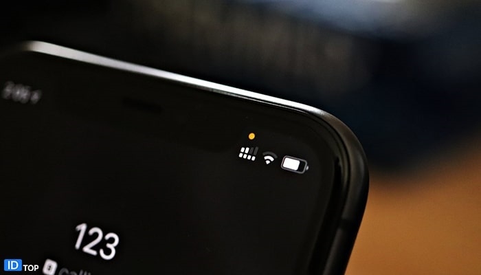 نقطه نارنجی نقطه نارنجی در اعلانات ios 14