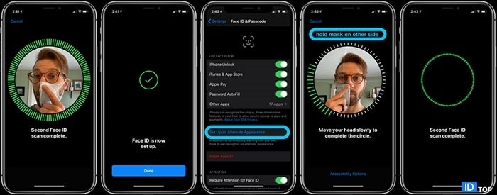 آموزش قابلیت فیس آیدی با ماسک آموزش قابلیت فیس آیدی با ماسک
