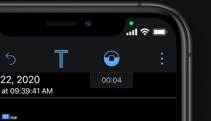 نقطه سبز در اعلانات نقطه سبز در اعلانات ios 14