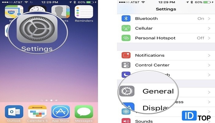 تنظیمات آیفون