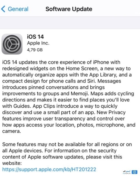 نصب iOS14