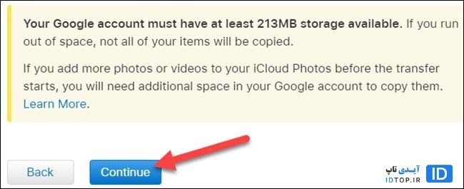مراحل انتقال عکس از آیکلود به گوگل فتو