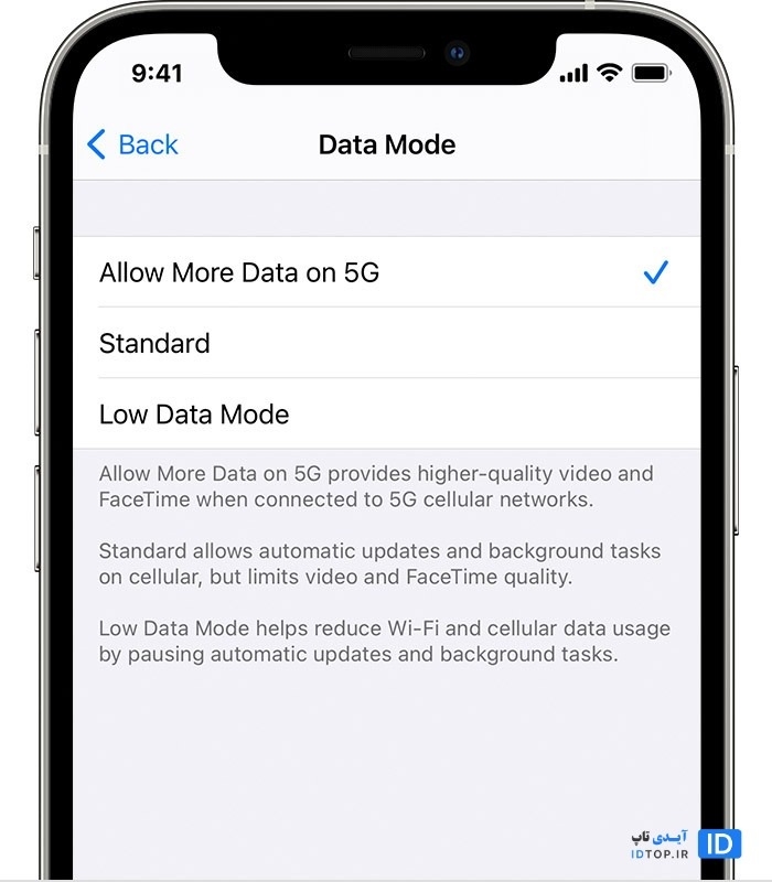 خاموش کردن اینترنت 5جی در آیفون 12 خاموش کردن اینترنت 5جی در آیفون 12